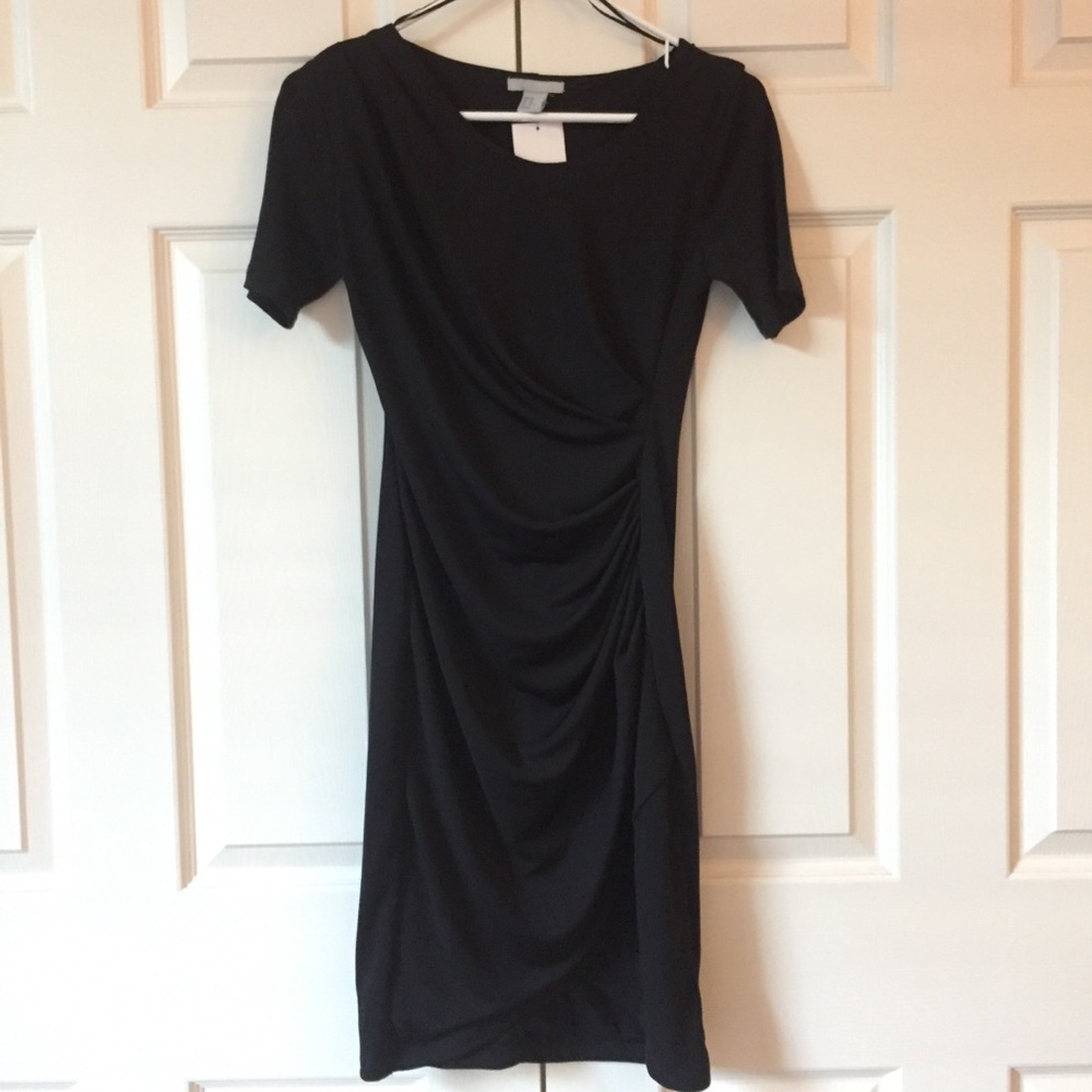 NEW! Black ruched dress XS
